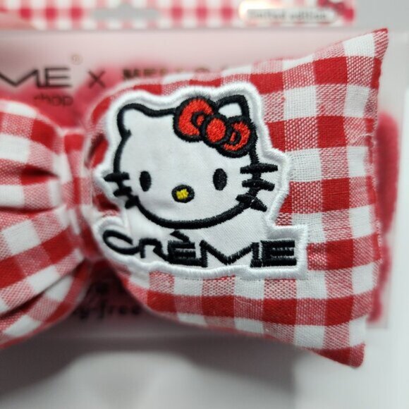Hello Kitty x The Crème Plush Spa Teddy Headyband (Red Gingham) Limited Edition - Picture 3 of 7